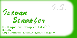 istvan stampfer business card